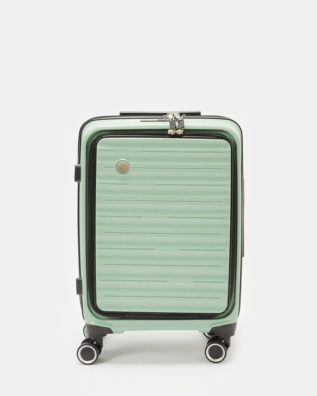 Green Textured Trolley Luggage Trolley (20 Inch) sold by Redtag