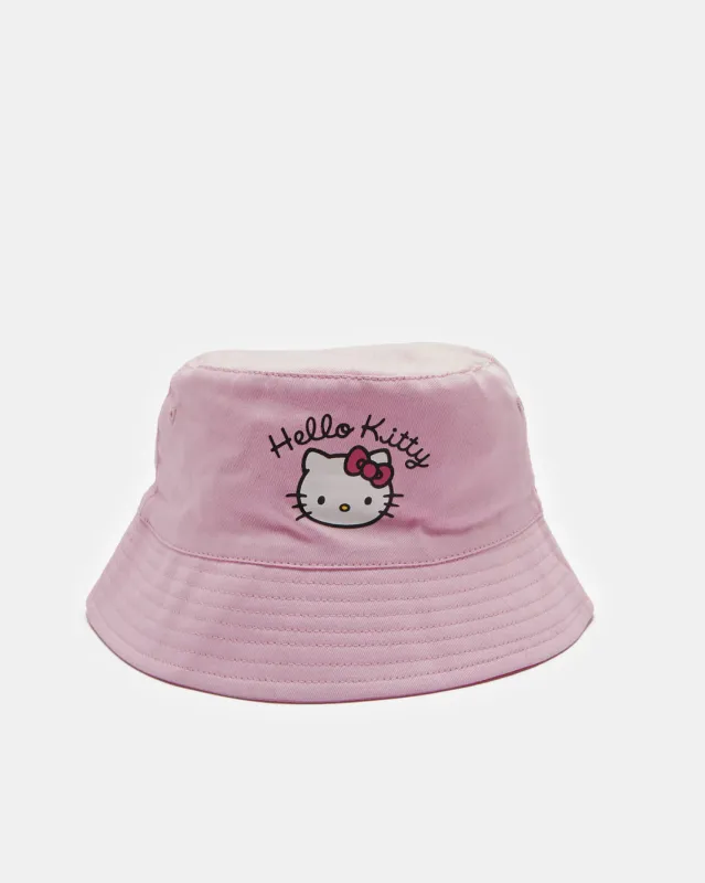 Girls Pink Hello Kitty Bucket Cap sold by Redtag