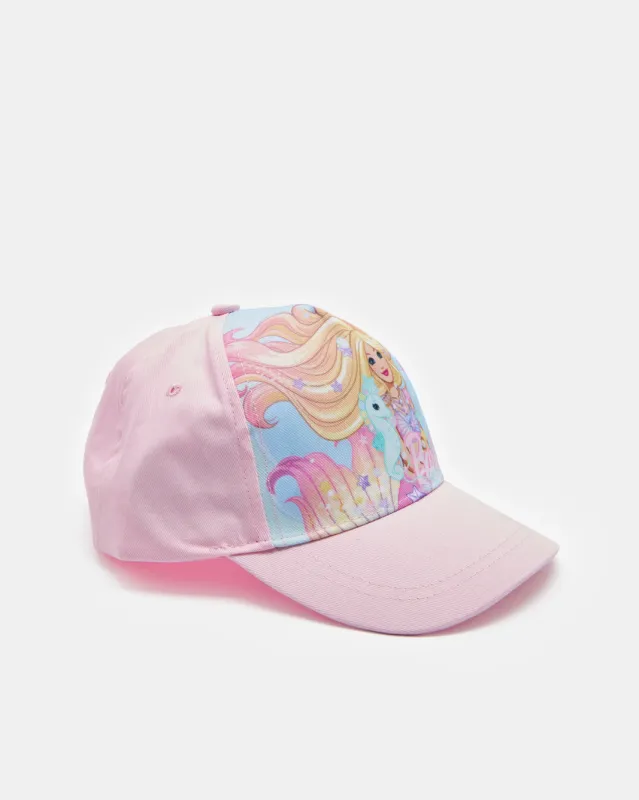 Girls Pink Barbie Cap sold by Redtag