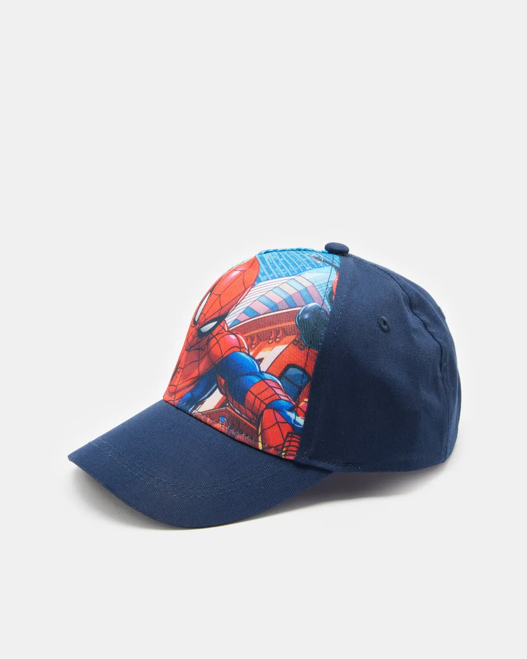 Boys Navy Spider Man Print Cap sold by Redtag