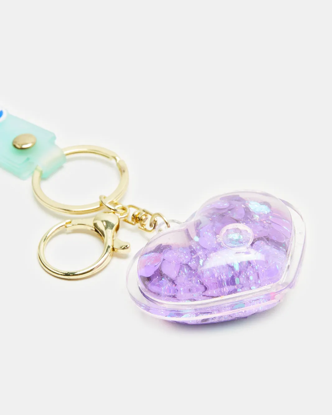 Women Purple Heart Embellished Key Ring sold by Redtag product image thumbnail 3