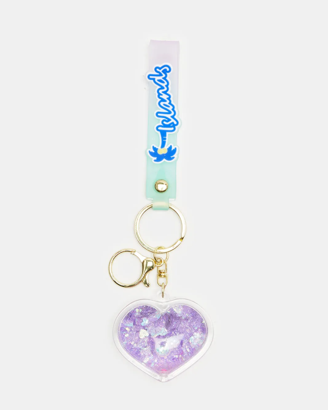Women Purple Heart Embellished Key Ring sold by Redtag