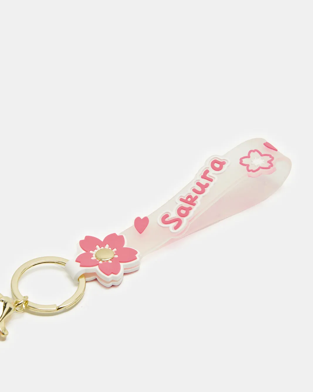 Women Pink Heart Embellished Key Ring sold by Redtag product image thumbnail 4