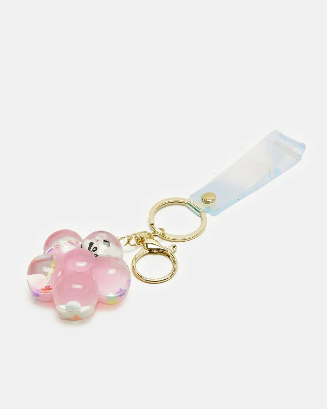 Women Pink Flower Embellished Key Ring sold by Redtag product image thumbnail 2