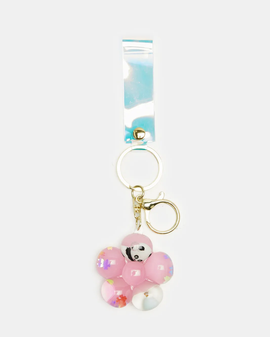 Women Pink Flower Embellished Key Ring sold by Redtag