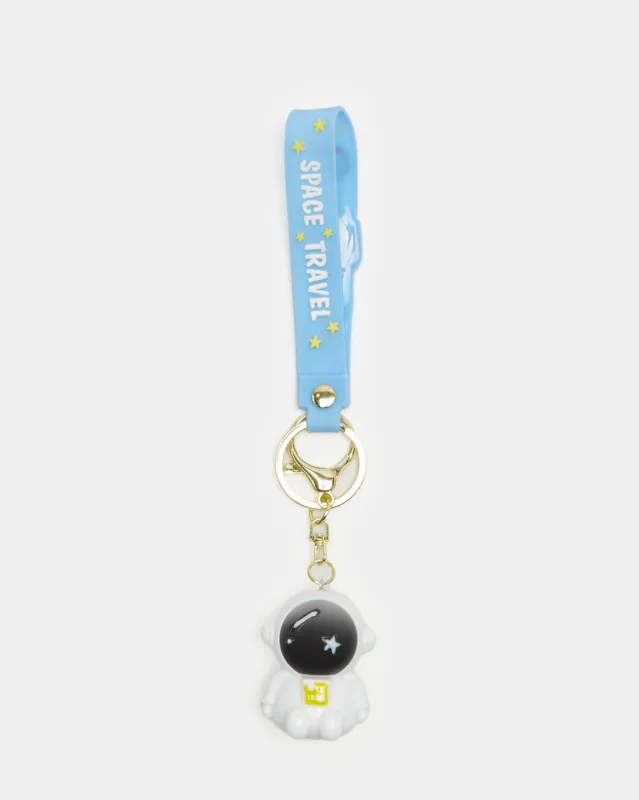 Women White And Blue Astronaut Key Ring sold by Redtag