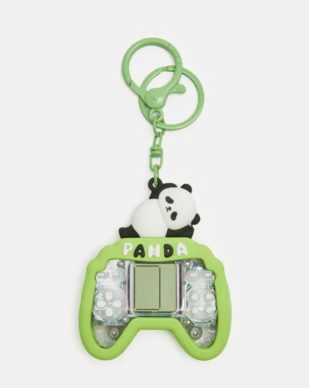 Girls Green Mini Game Console Panda Key Chain sold by Redtag