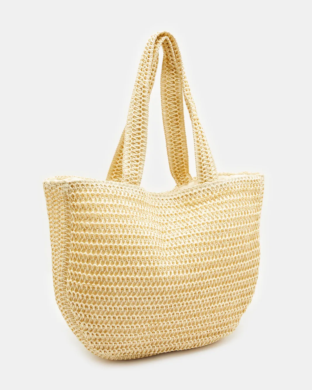 Women Beige Textured Beach Bag With Pom Pom sold by Redtag product image thumbnail 2