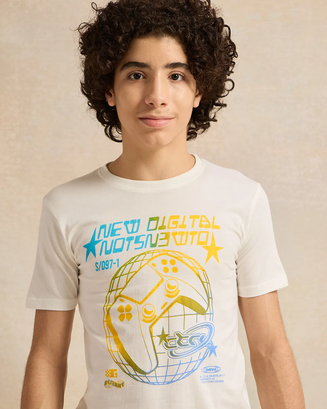 Senior Boys White Printed T-Shirt sold by Redtag product image thumbnail 4