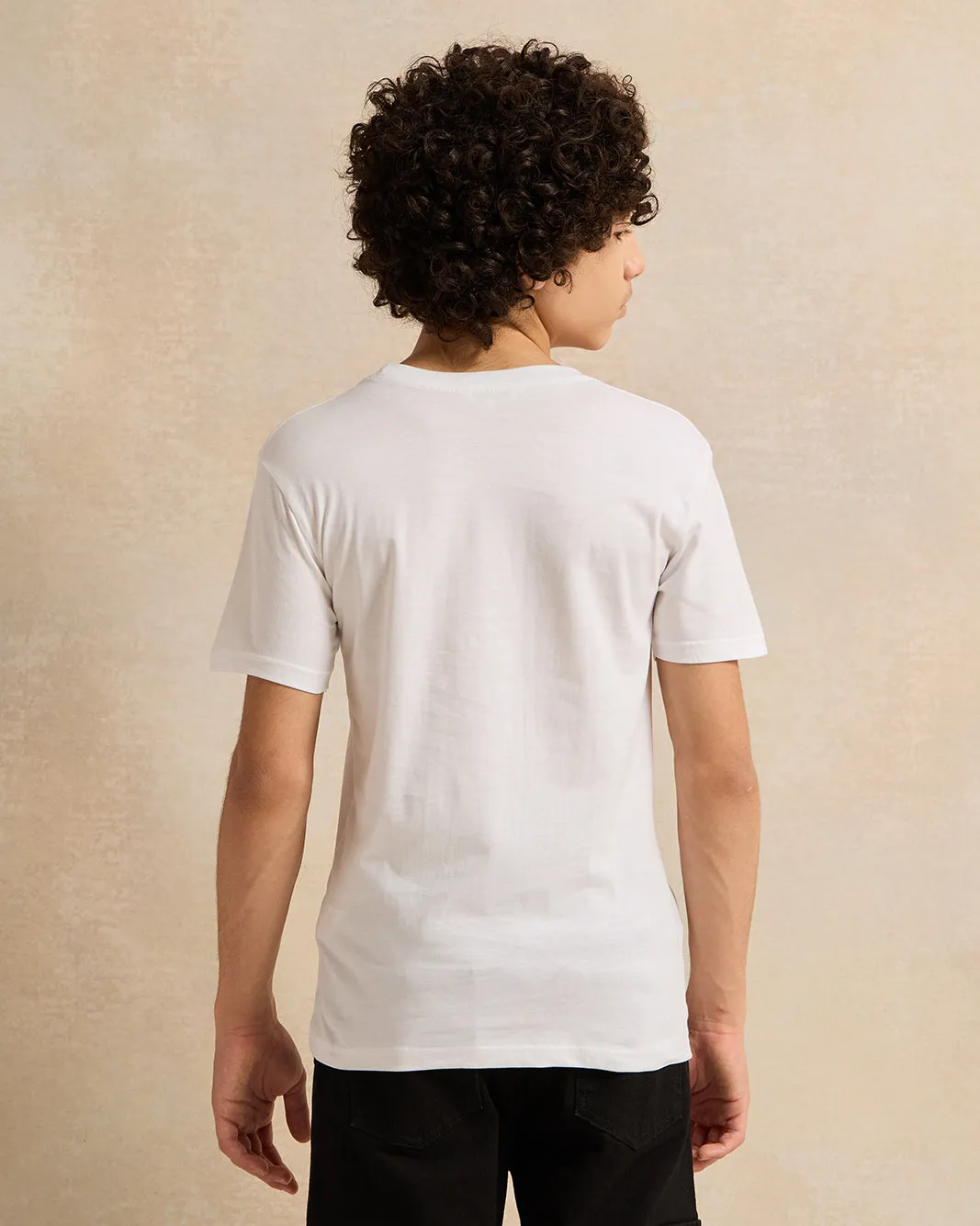 Senior Boys White Printed T-Shirt sold by Redtag product image thumbnail 3