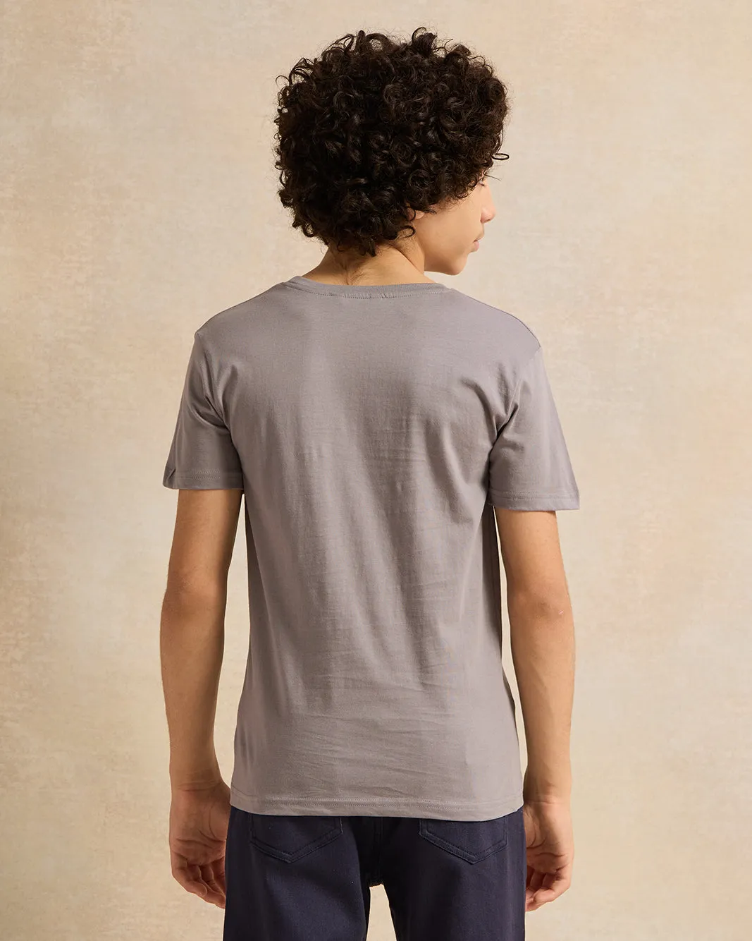 Senior Boys Grey Printed T-Shirt sold by Redtag product image thumbnail 3