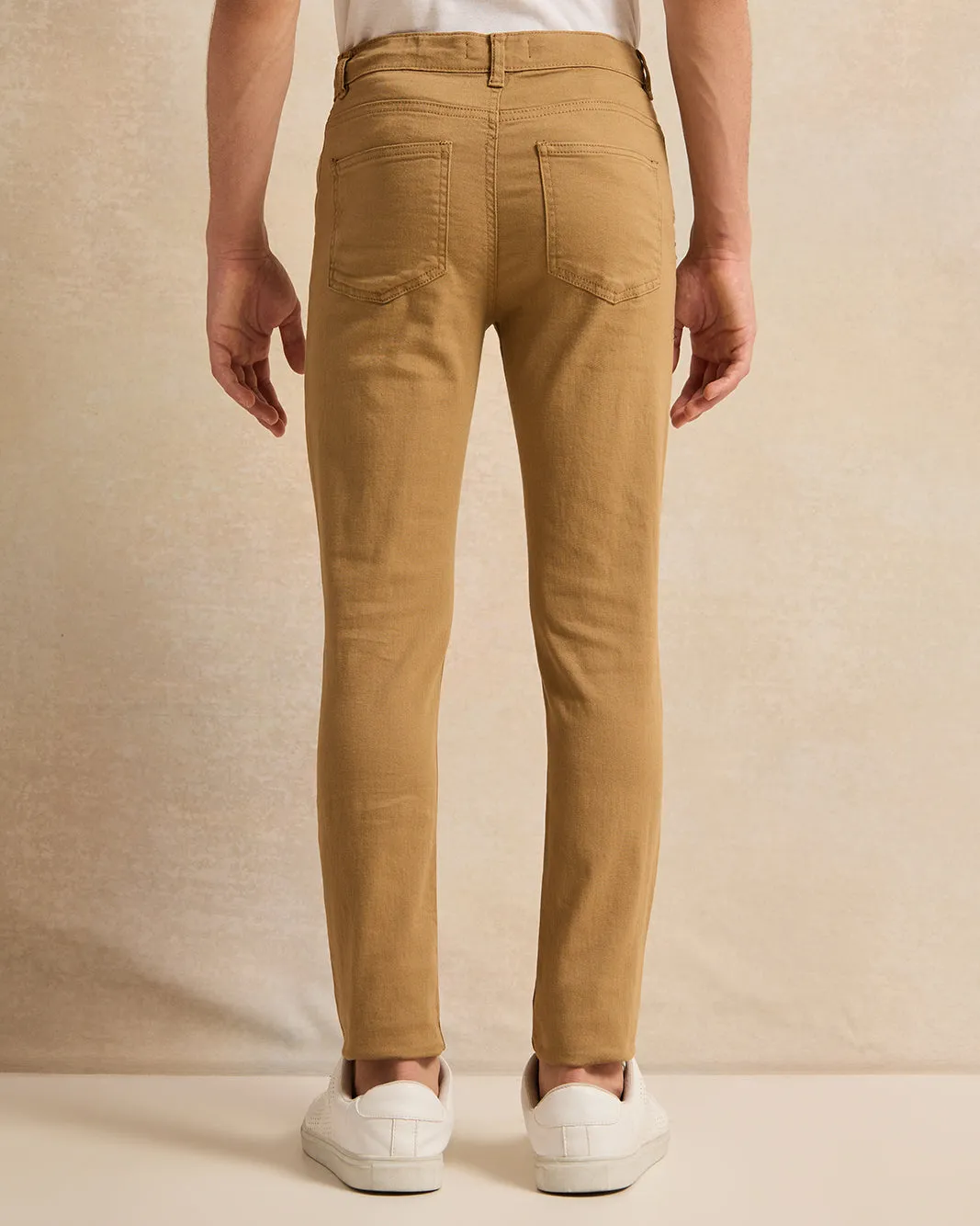Senior Boys Tan Basic Casual Trouser sold by Redtag product image thumbnail 3