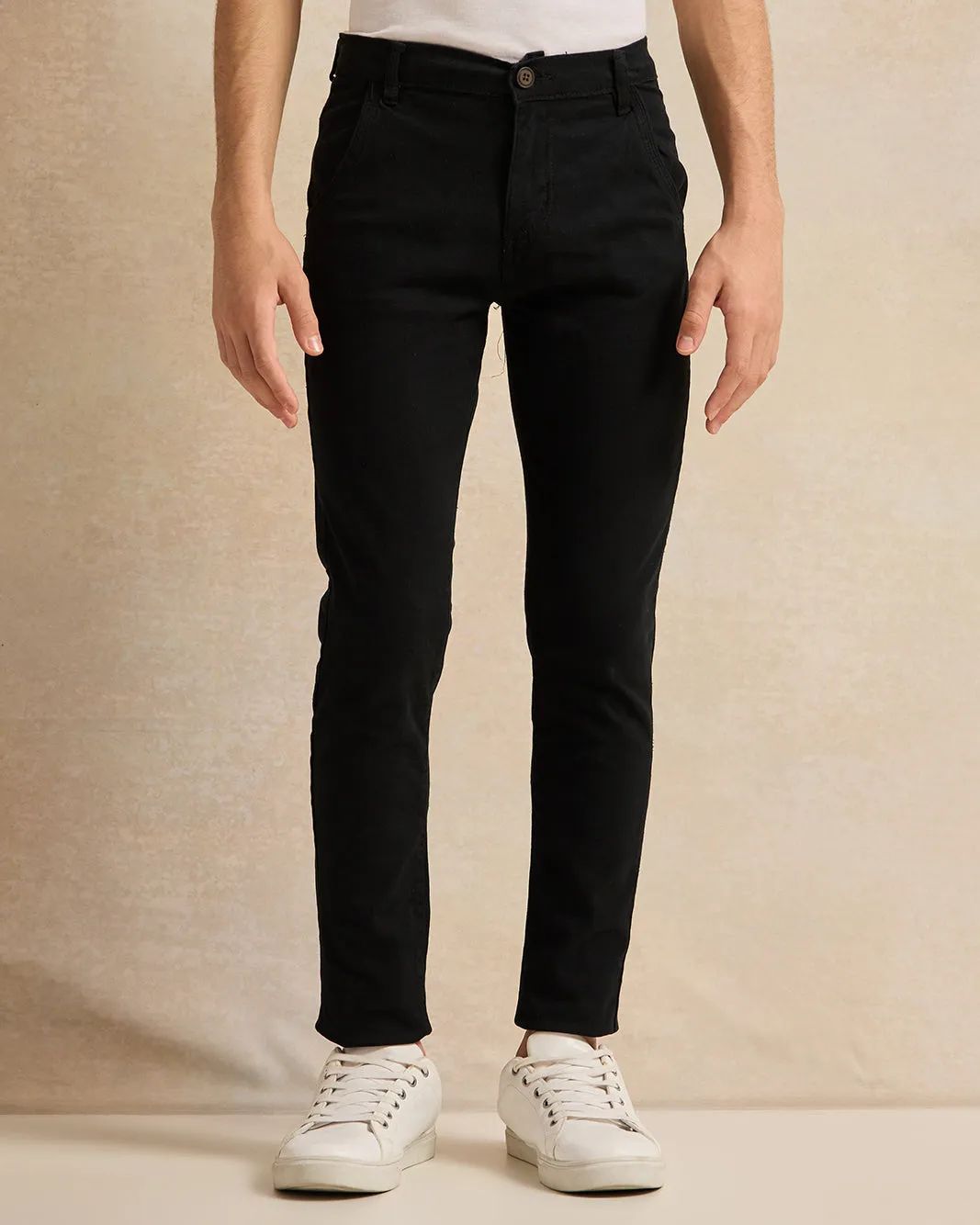Senior Boys Black Basic Casual Trouser sold by Redtag