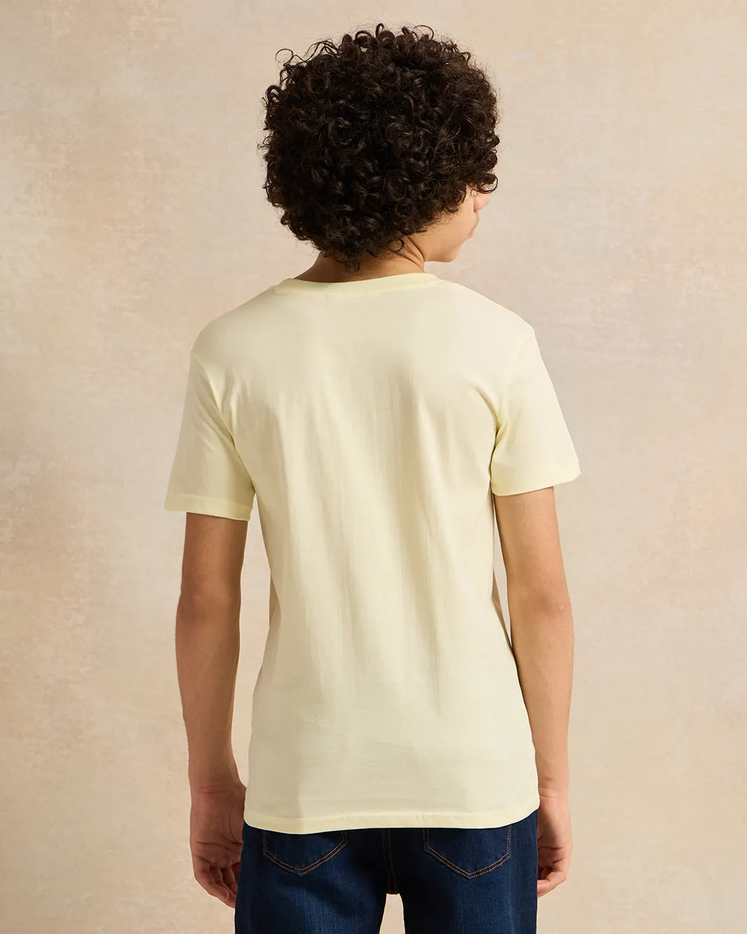 Senior Boys Yellow Printed T-Shirt sold by Redtag product image thumbnail 3
