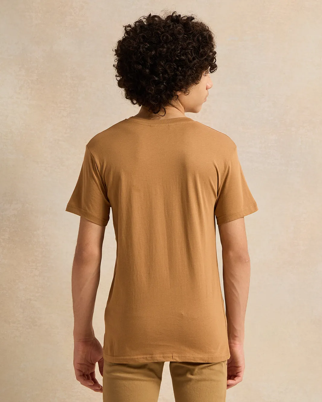 Senior Boys Brown Printed T-Shirt sold by Redtag product image thumbnail 3