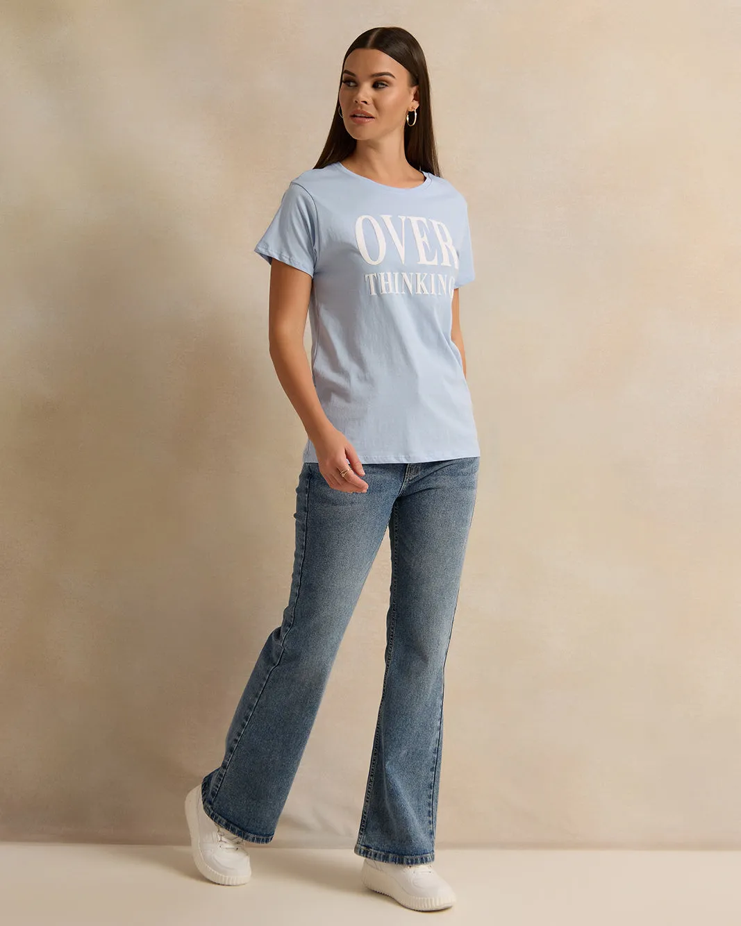 Woman Blue Printed T-shirt sold by Redtag product image thumbnail 2