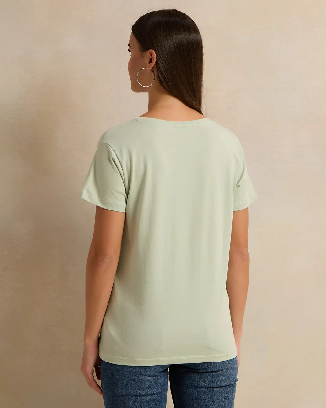 Woman Green Printed T-shirt sold by Redtag product image thumbnail 3