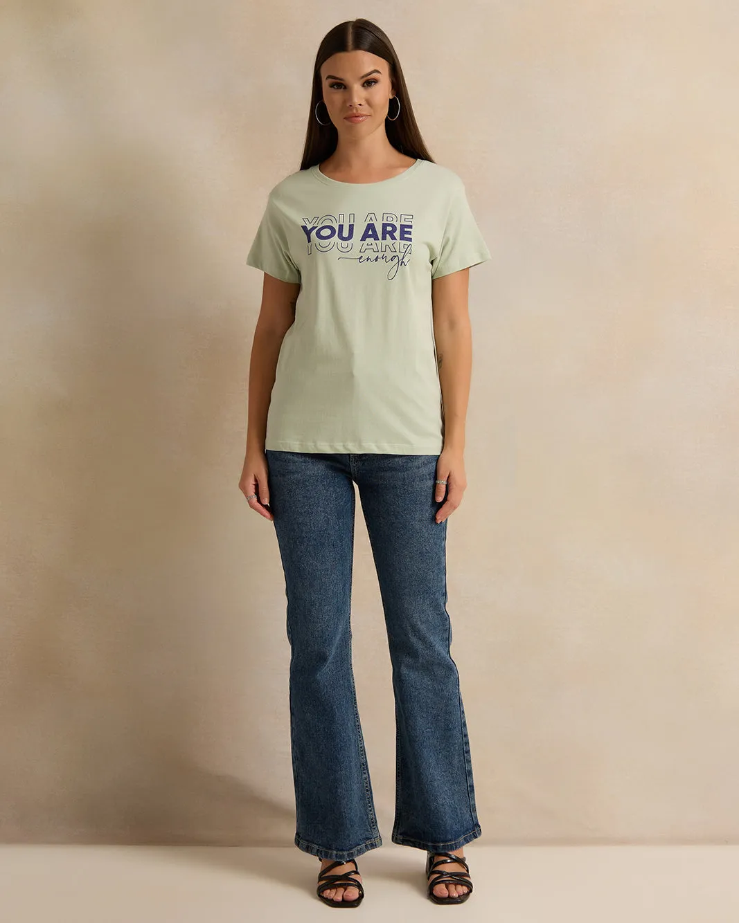 Woman Green Printed T-shirt sold by Redtag product image thumbnail 2