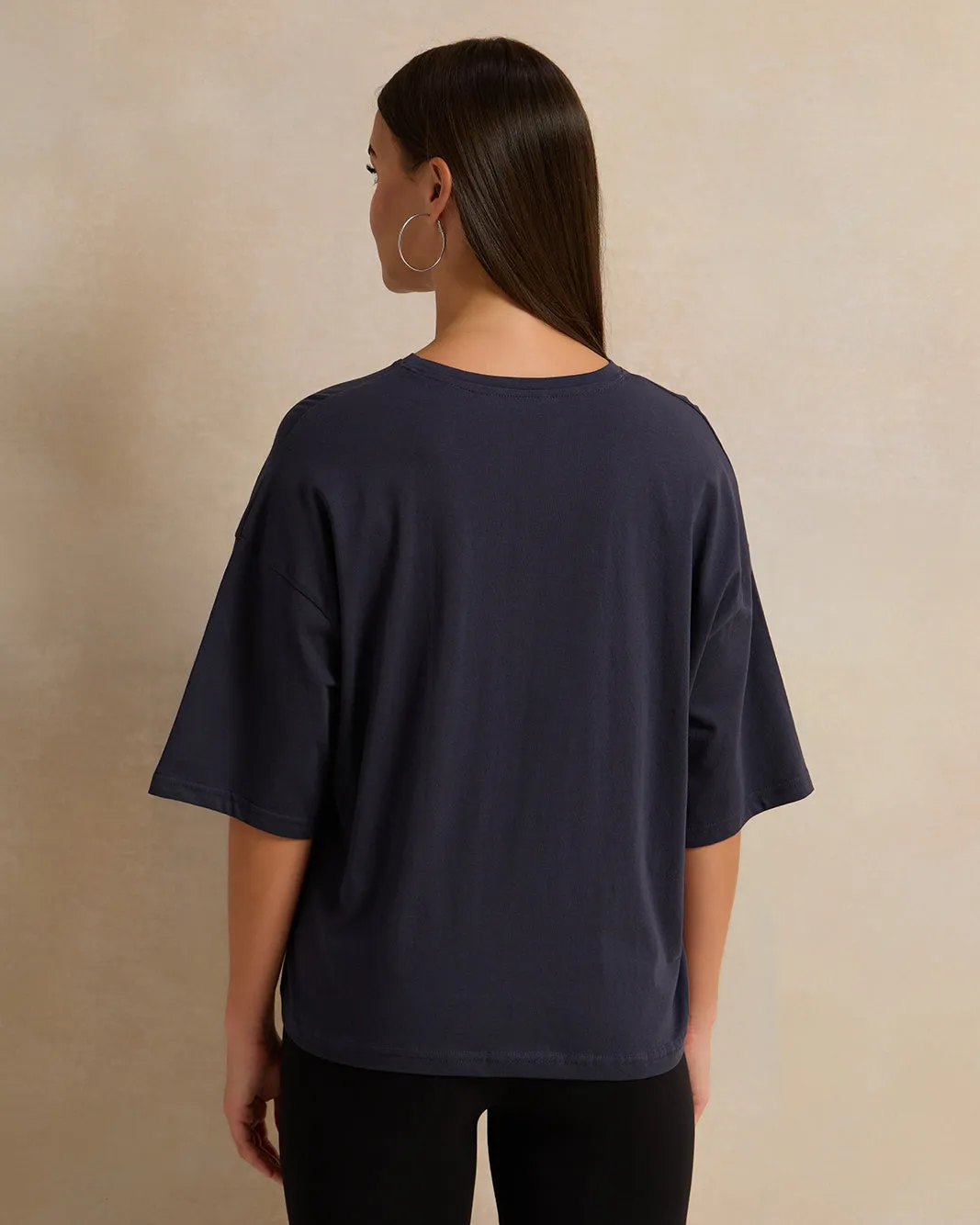 Woman Black Printed T-shirt sold by Redtag product image thumbnail 3