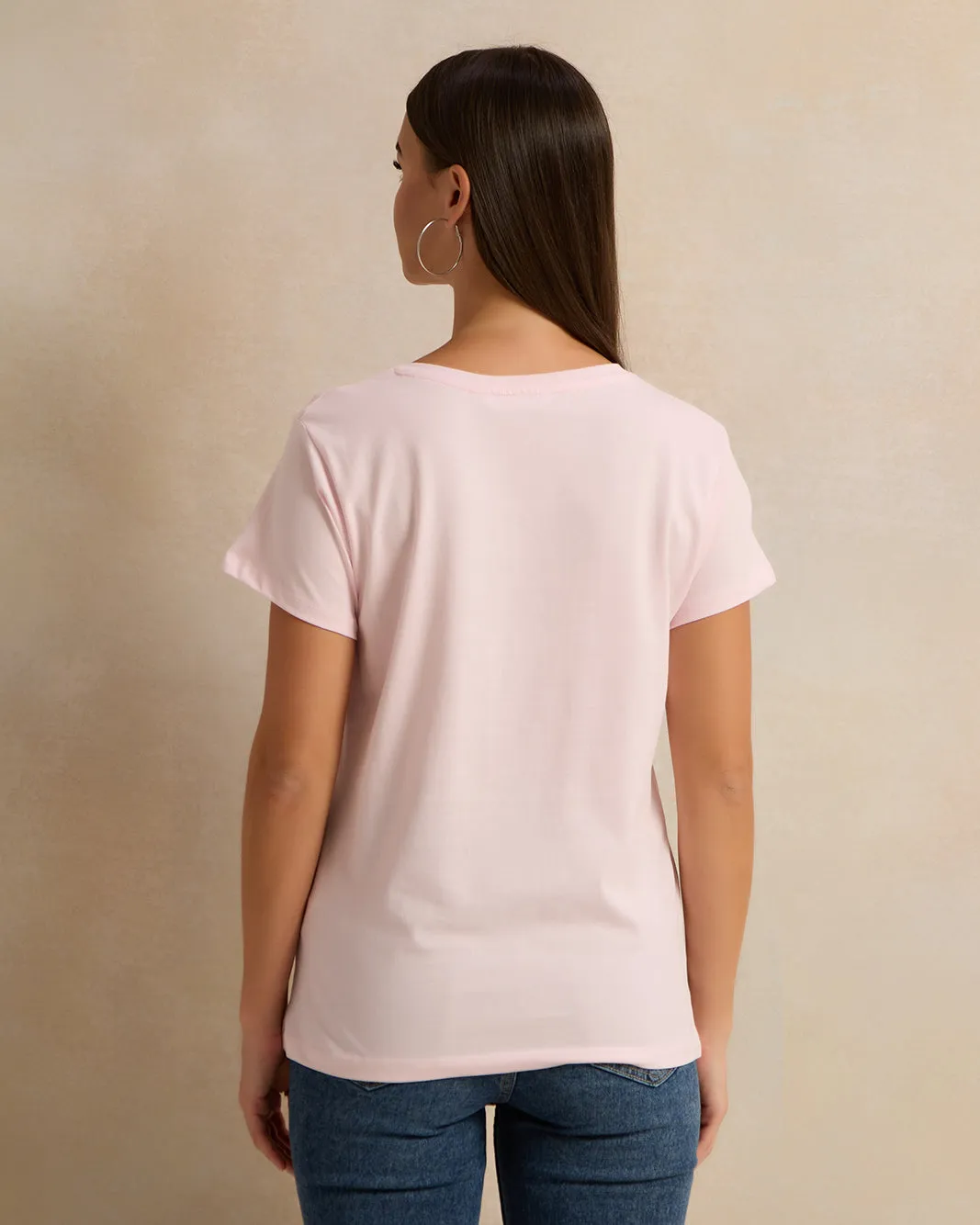Woman Pink Printed T-shirt sold by Redtag product image thumbnail 3