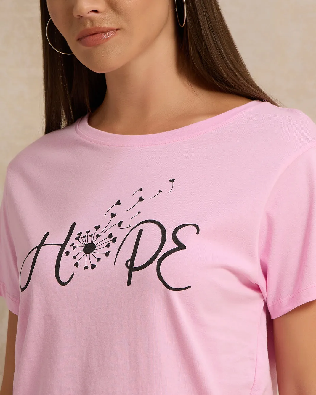 Woman Pink Printed T-shirt sold by Redtag product image thumbnail 4