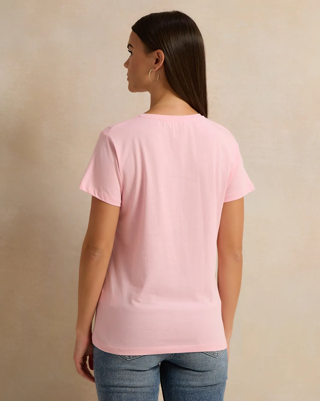 Woman Pink Printed T-shirt sold by Redtag product image thumbnail 3