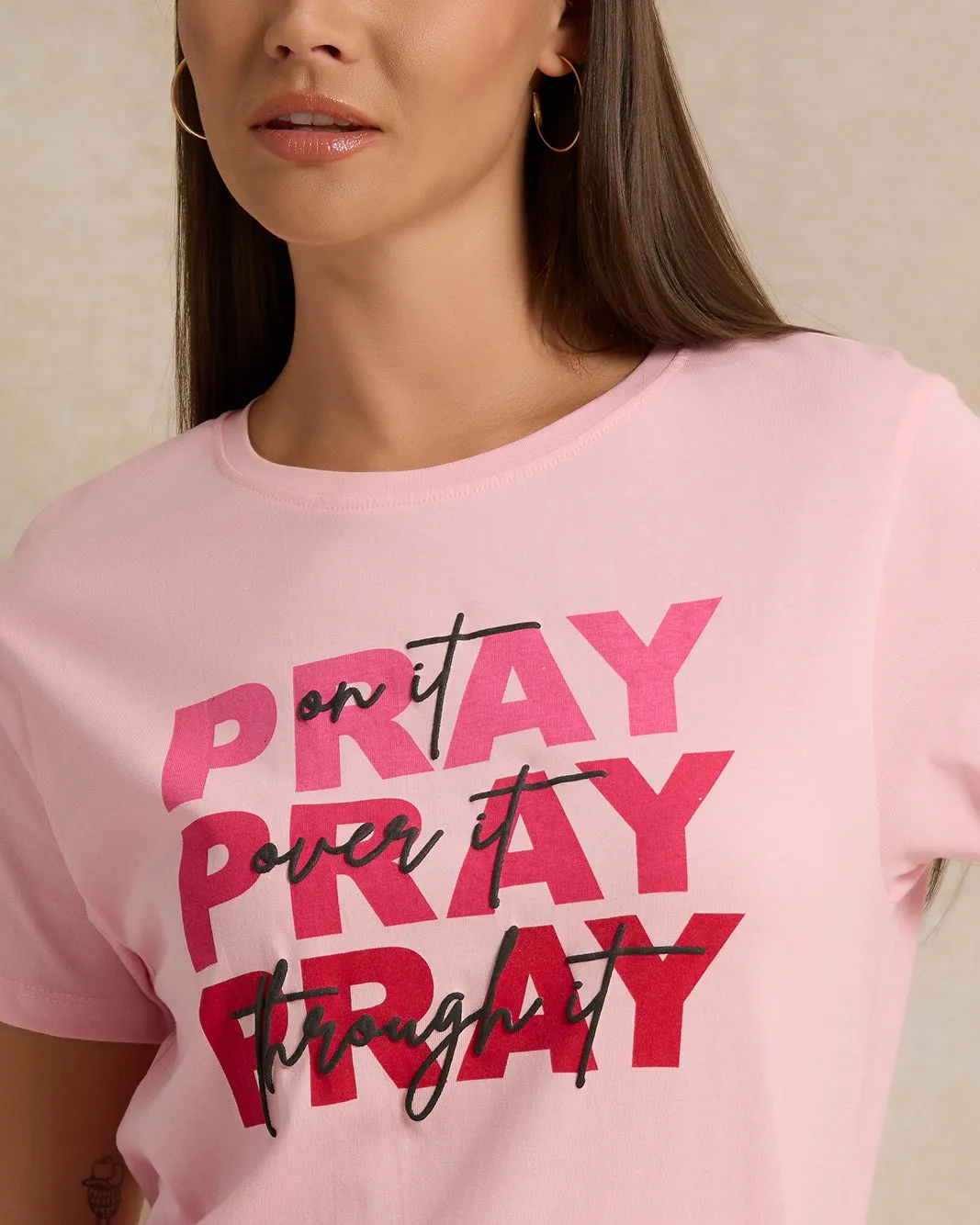 Woman Pink Printed T-shirt sold by Redtag product image thumbnail 4