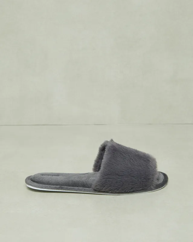 Women Charcoal Classic Slipper sold by Redtag