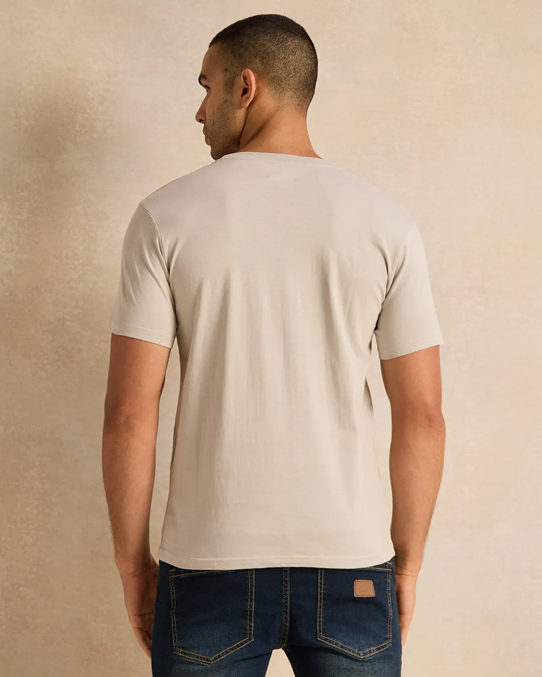 Men Grey Evolve Print T-Shirt sold by Redtag product image thumbnail 3