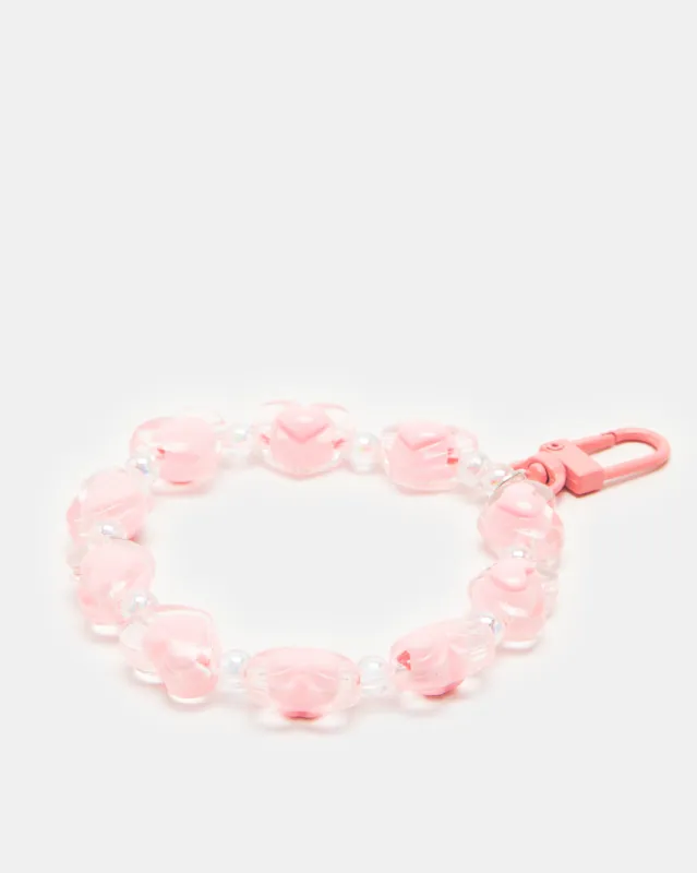 Women Pink Embellished Key Ring sold by Redtag