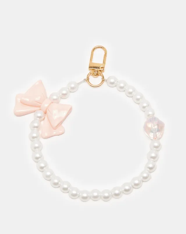 Women White Embellished Key Ring sold by Redtag