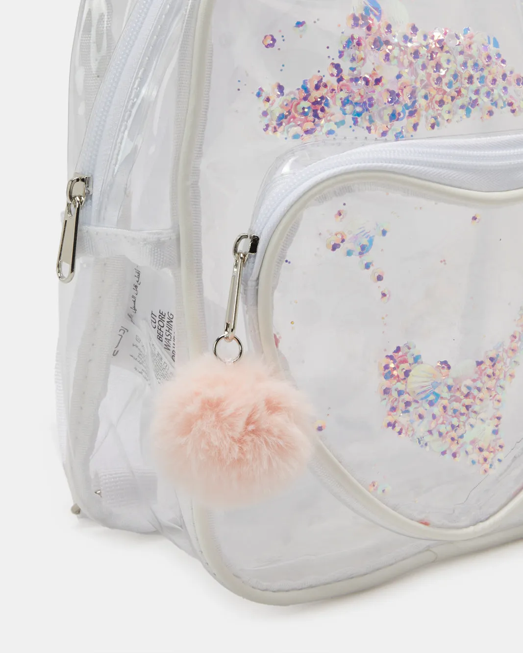 Girls White Embellished Backpack sold by Redtag product image thumbnail 3