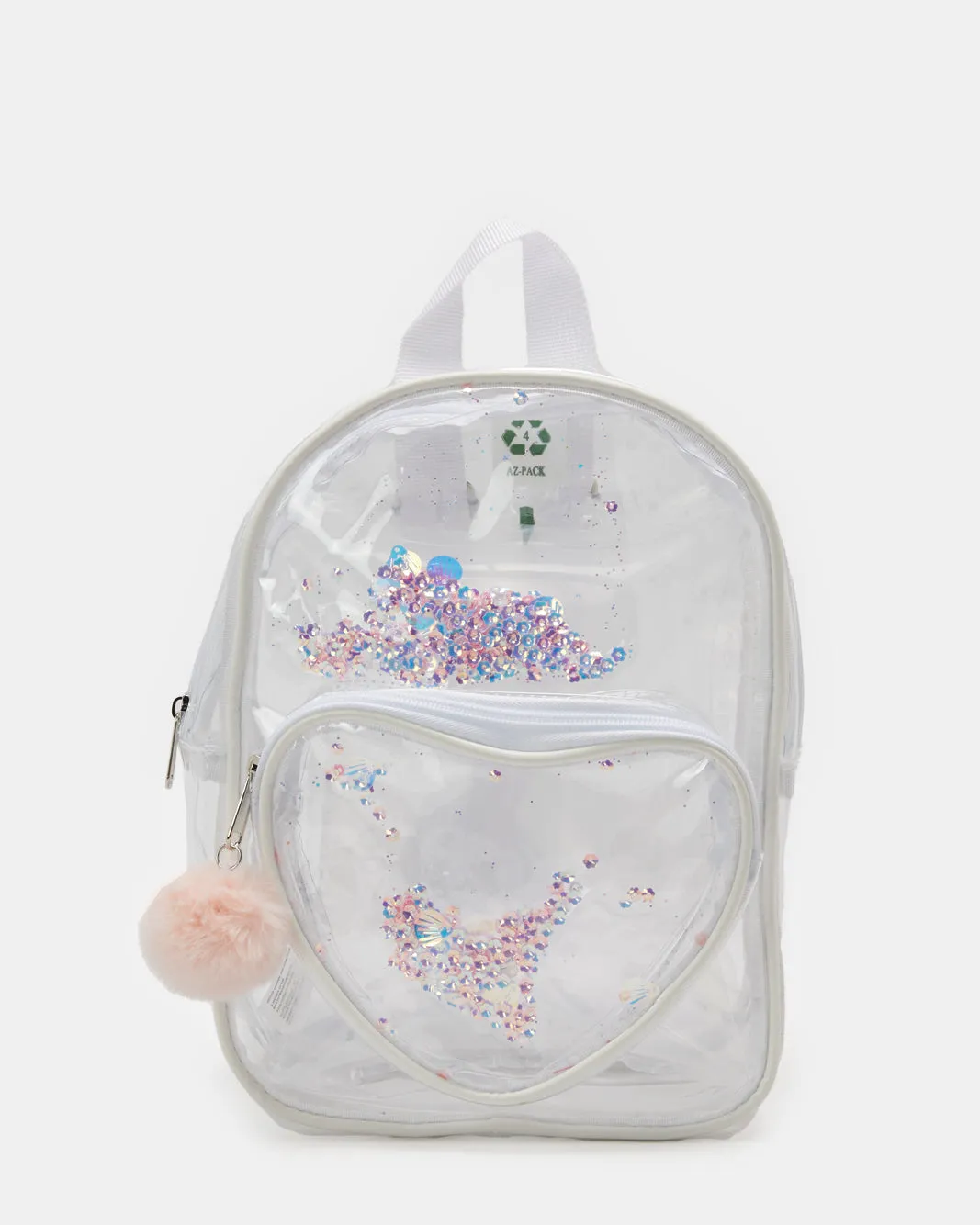 Girls White Embellished Backpack sold by Redtag