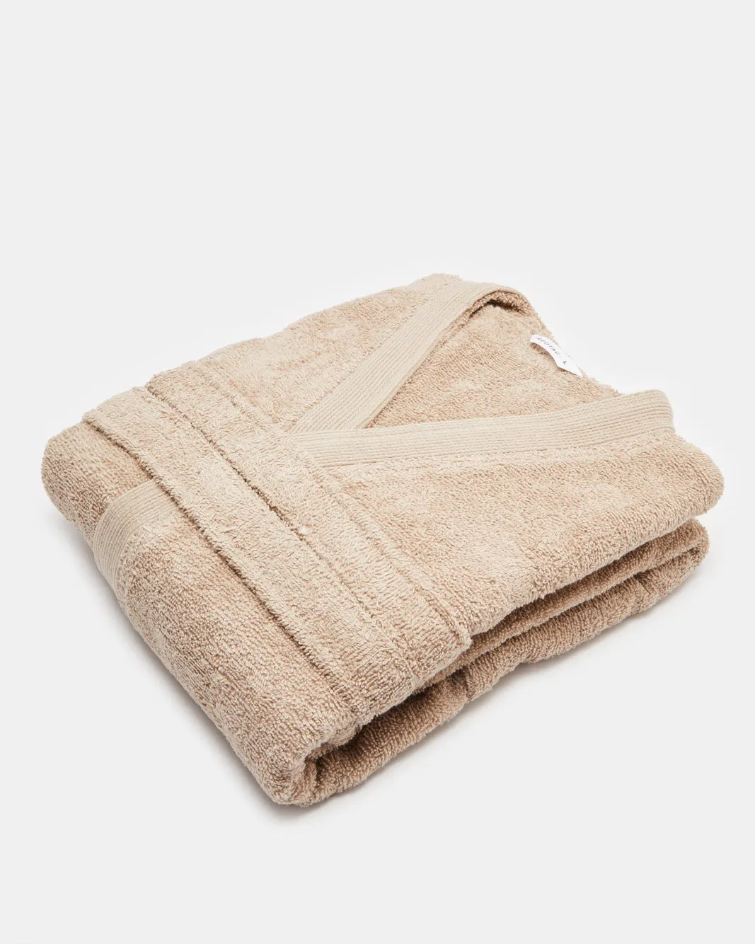 Beige Essence Kimono Bathrobe With Ribbed Border sold by Redtag product image thumbnail 2