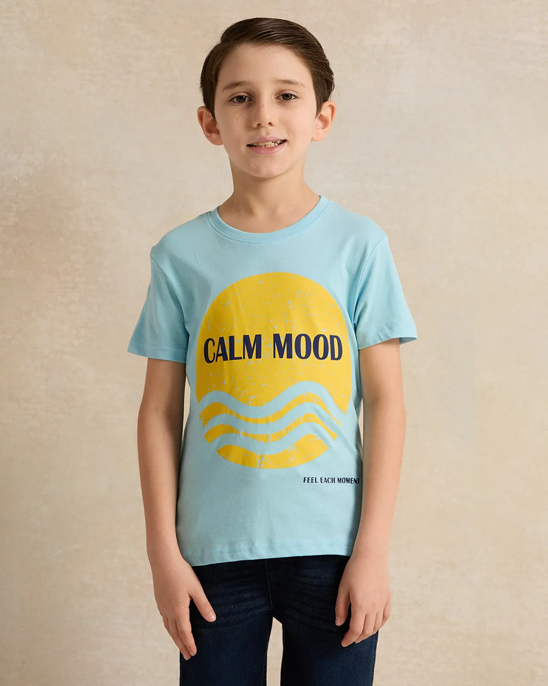 Boys Blue Printed T-shirt sold by Redtag
