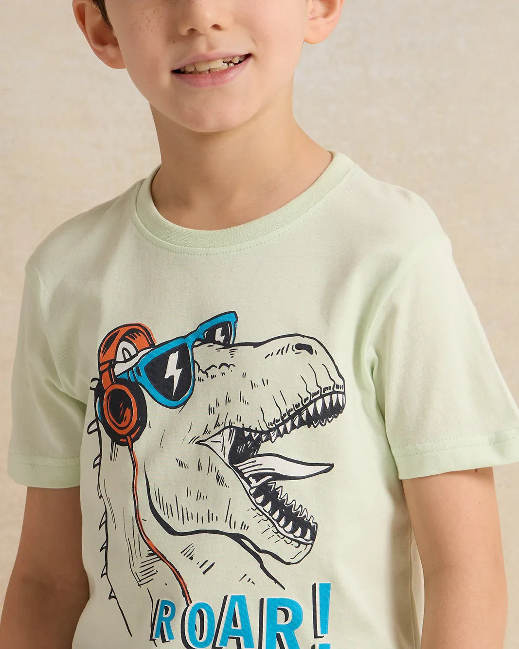Boys Mint Printed T-shirt sold by Redtag product image thumbnail 4