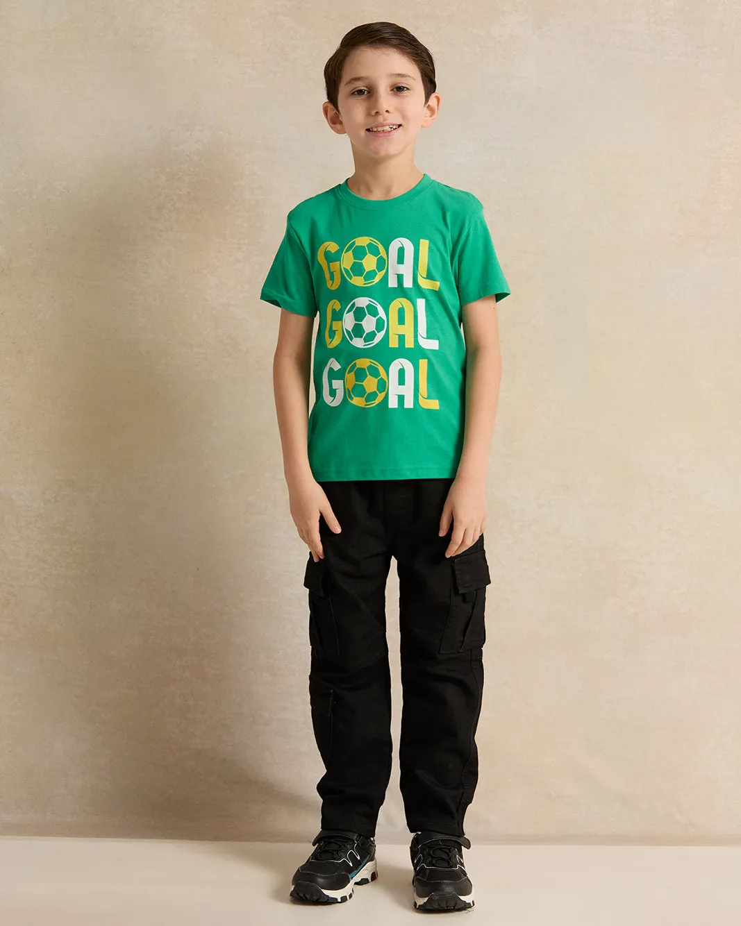Boys Green Printed Printed T-shirt sold by Redtag product image thumbnail 2