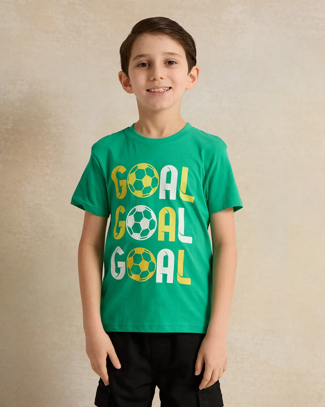 Boys Green Printed Printed T-shirt sold by Redtag