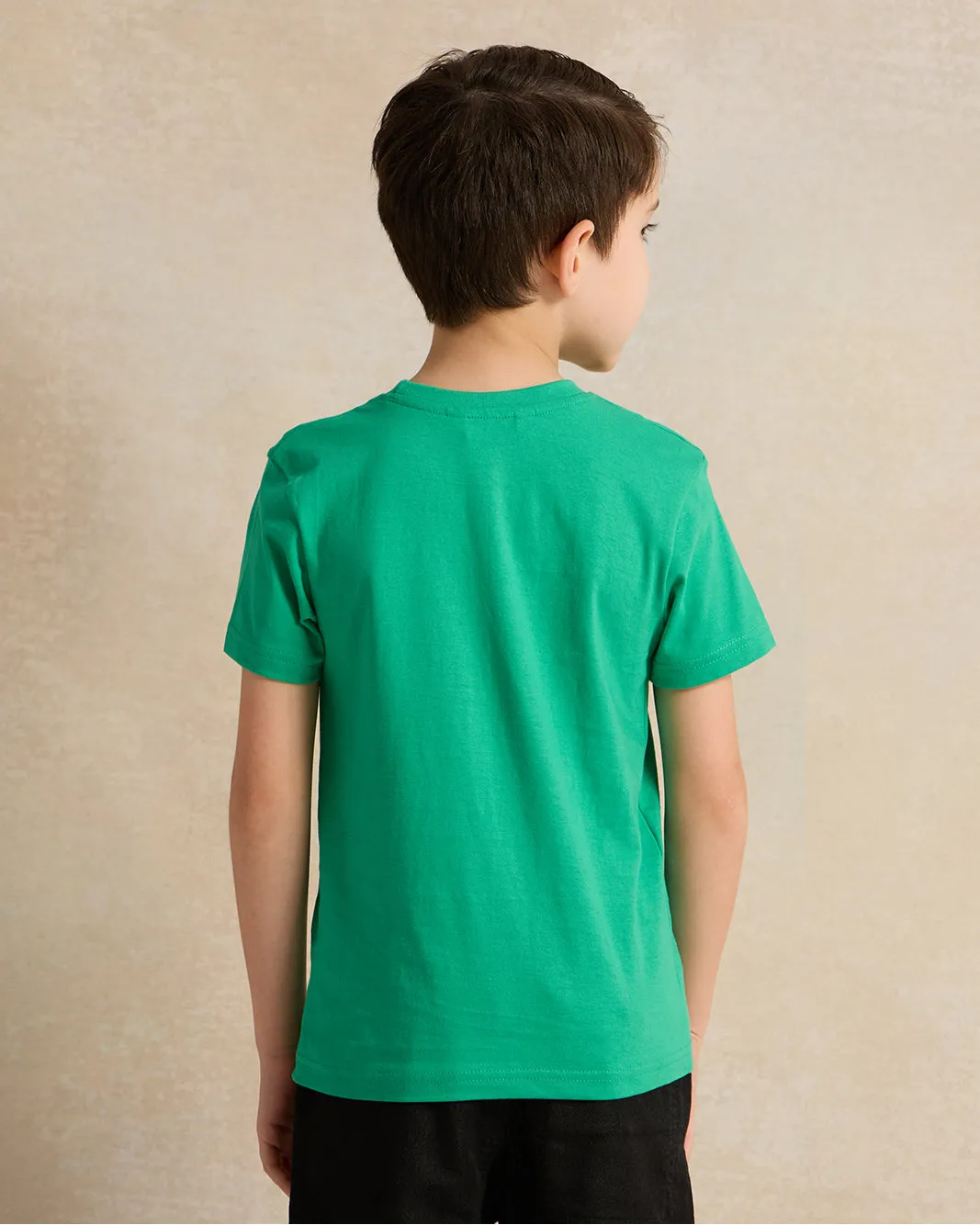 Boys Green Printed Printed T-shirt sold by Redtag product image thumbnail 3
