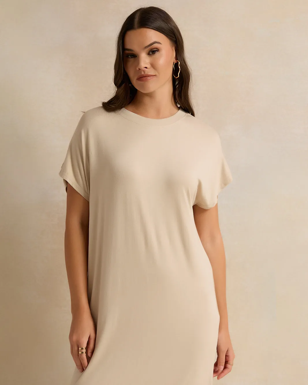 Women Beige Short Sleeve Dress sold by Redtag product image thumbnail 2