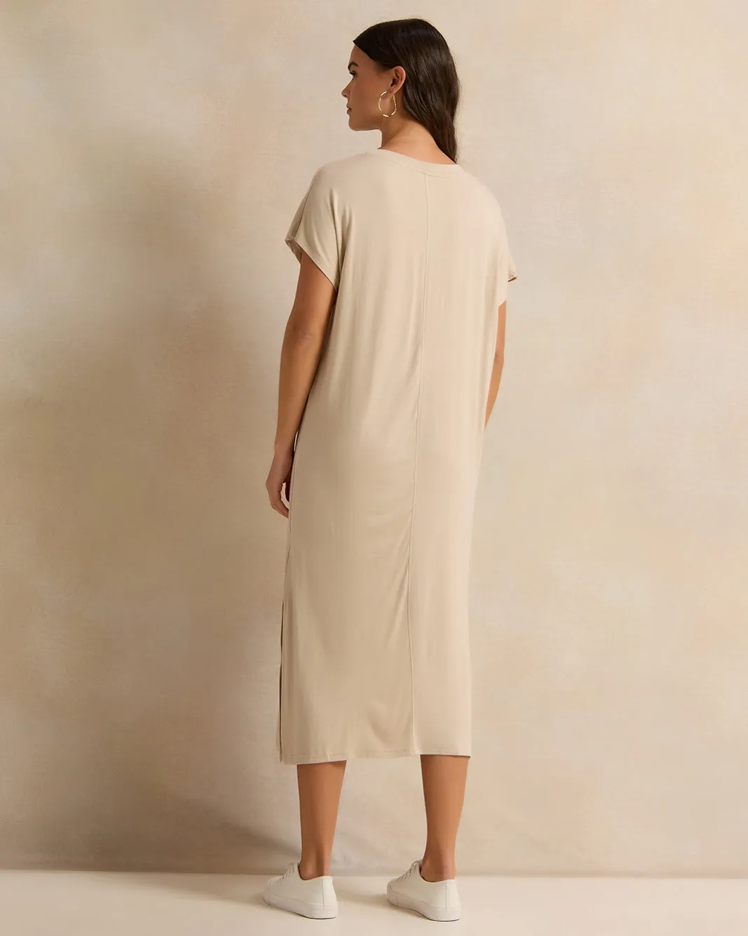 Women Beige Short Sleeve Dress sold by Redtag product image thumbnail 3