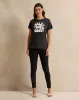 Women Black Printed T-Shirt sold by Redtag