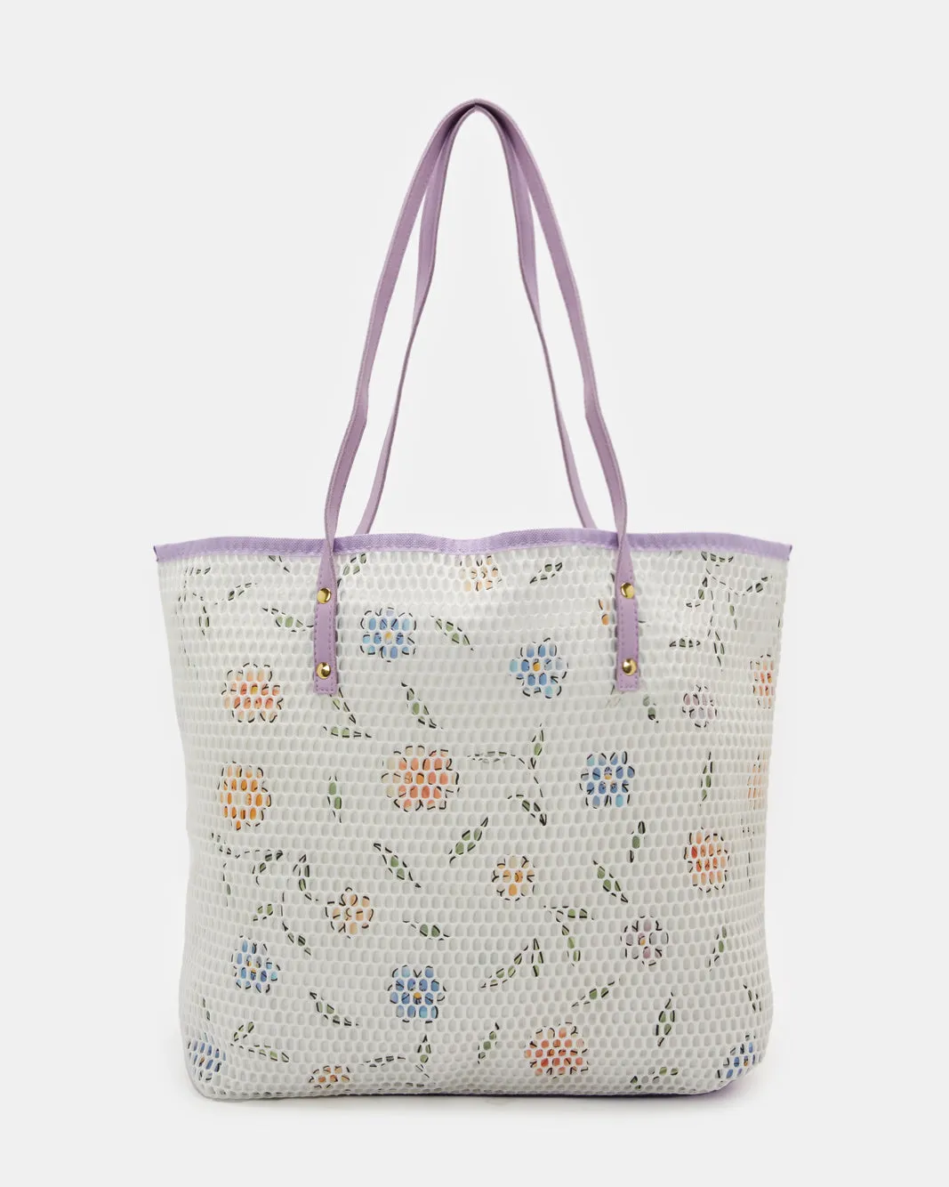 Women Purple Mesh Beach Bag sold by Redtag