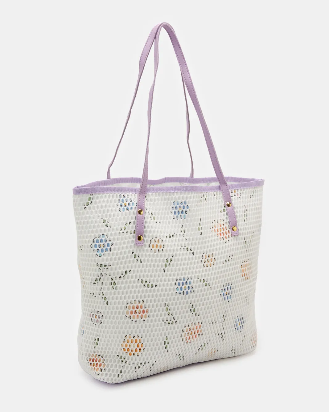 Women Purple Mesh Beach Bag sold by Redtag product image thumbnail 2