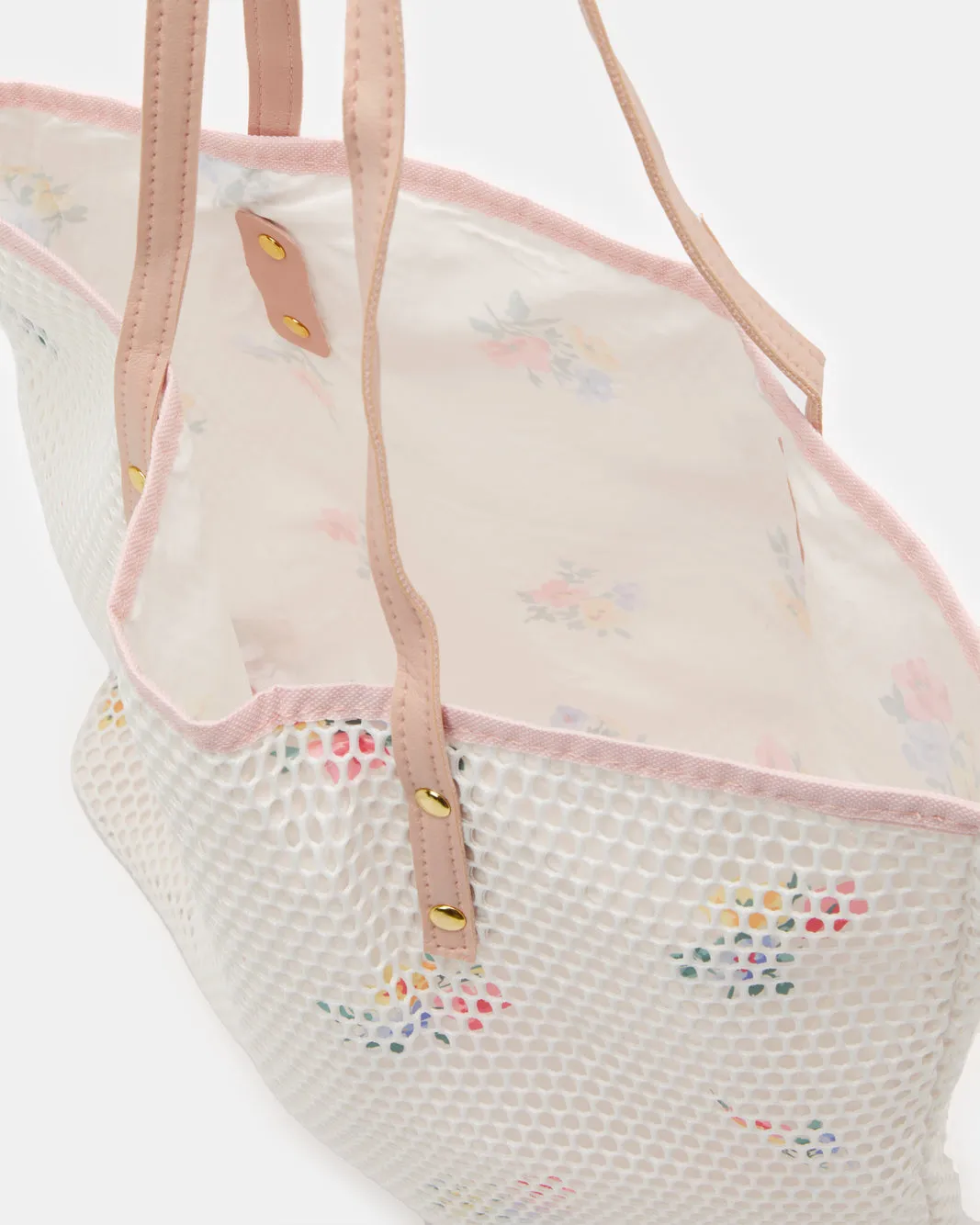 Women Pink Mesh Beach Bag sold by Redtag product image thumbnail 4