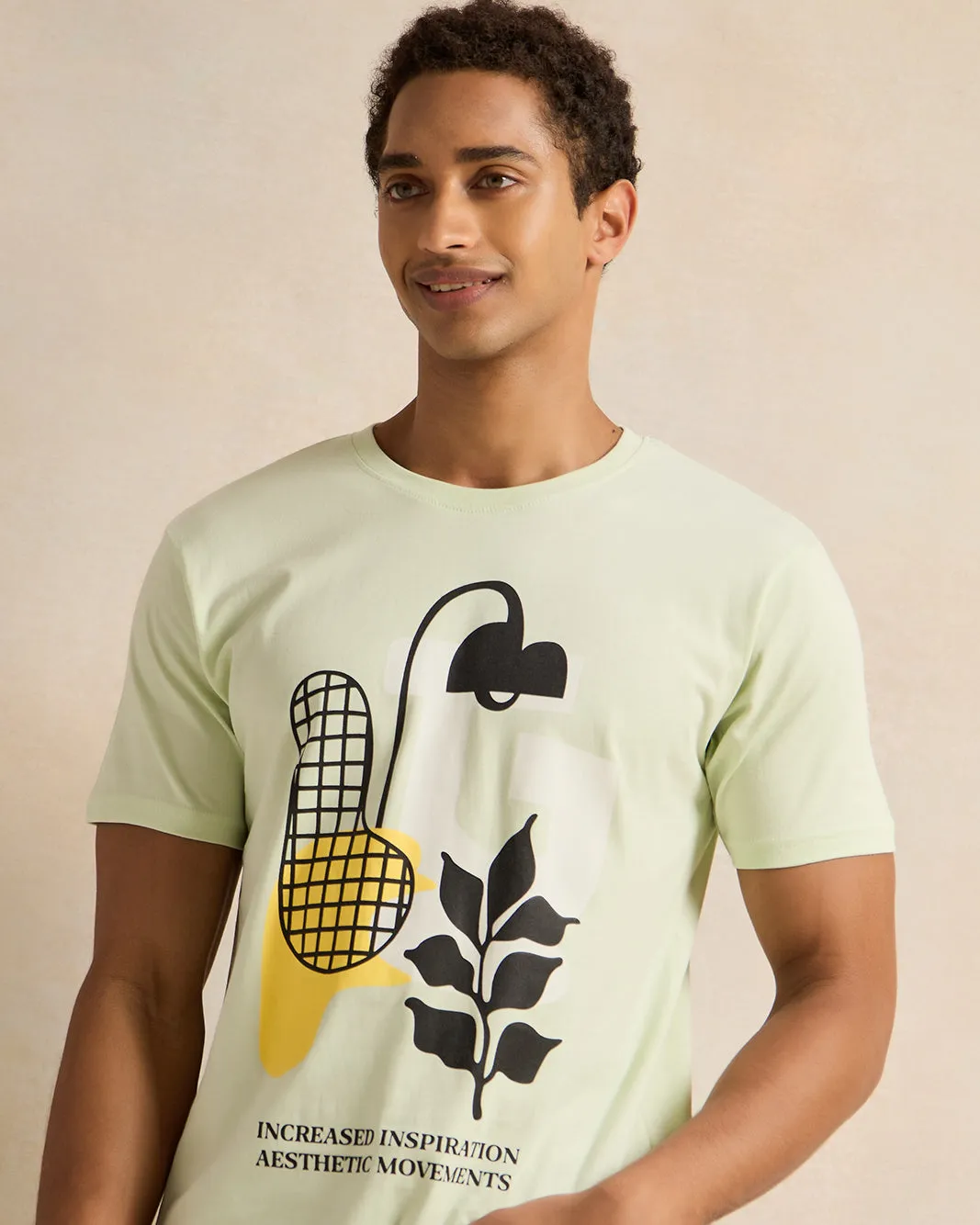 Men Green Printed T-Shirt sold by Redtag product image thumbnail 4