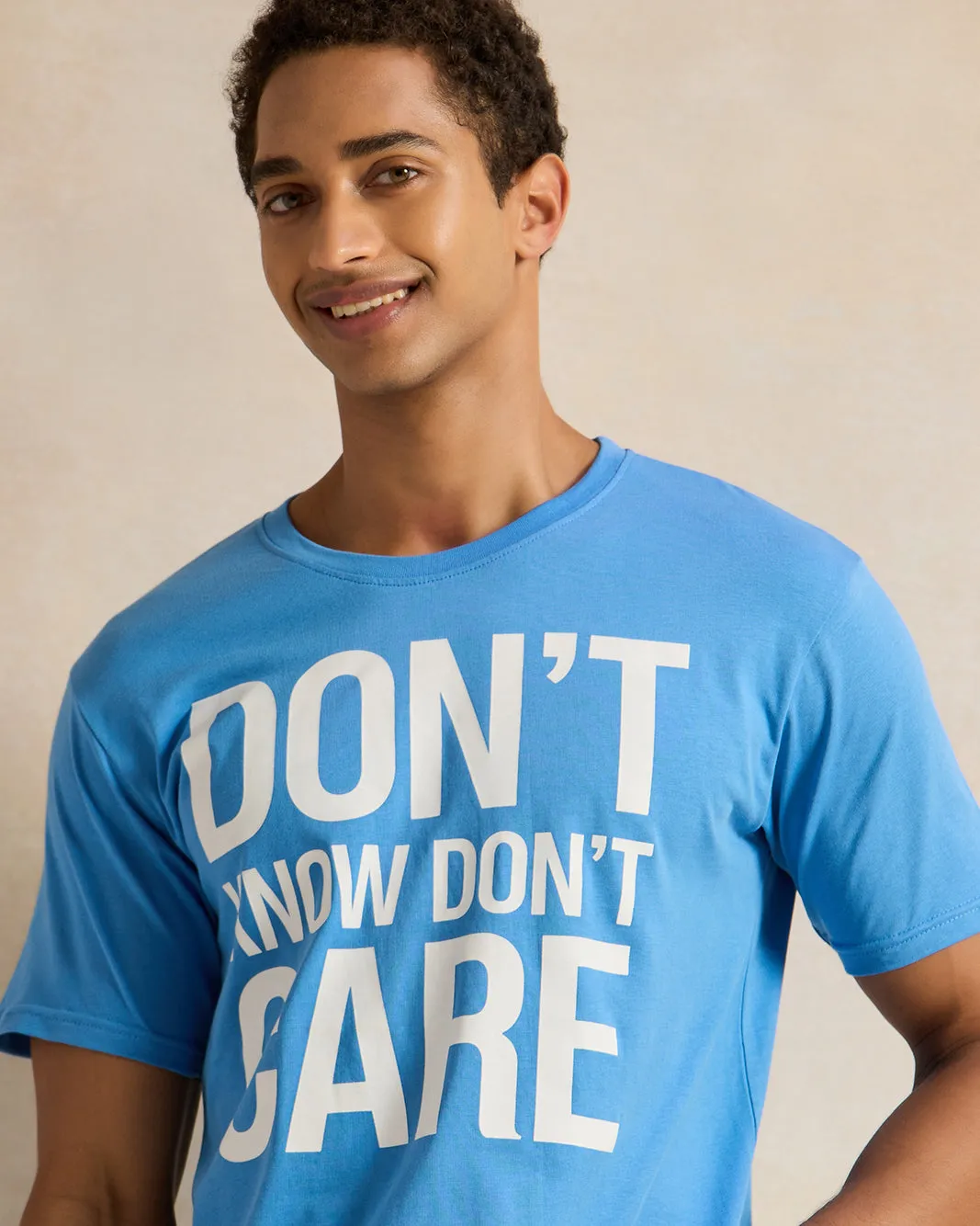 Men Blue Printed T-Shirt sold by Redtag product image thumbnail 4