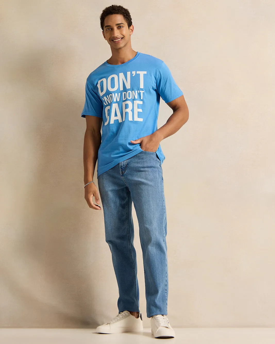 Men Blue Printed T-Shirt sold by Redtag product image thumbnail 2