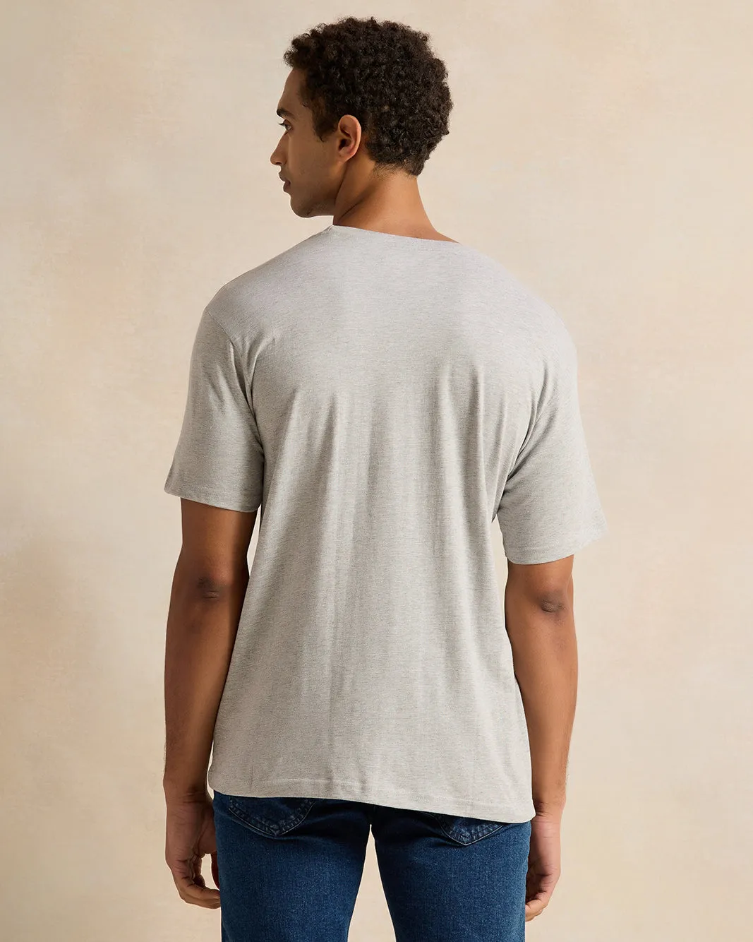 Men Grey Printed T-Shirt sold by Redtag product image thumbnail 3