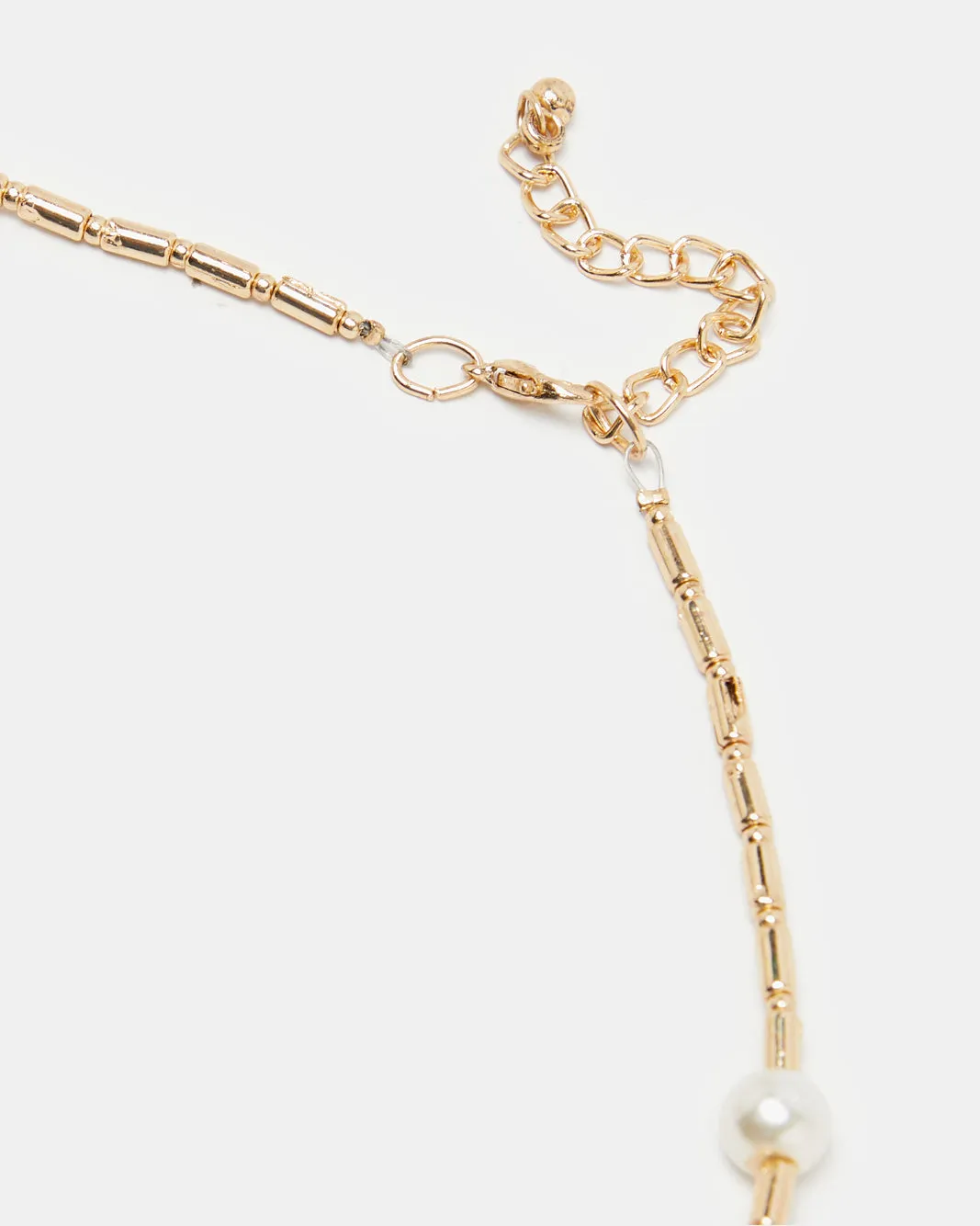 Women Gold Pearl Embellished Necklace sold by Redtag product image thumbnail 3